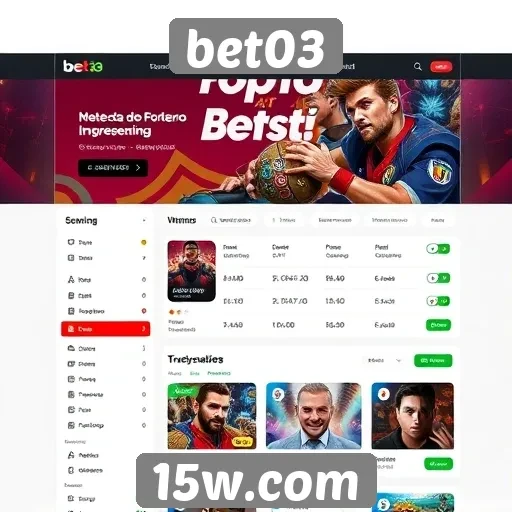 Interface do usuário e experiência no site bet03